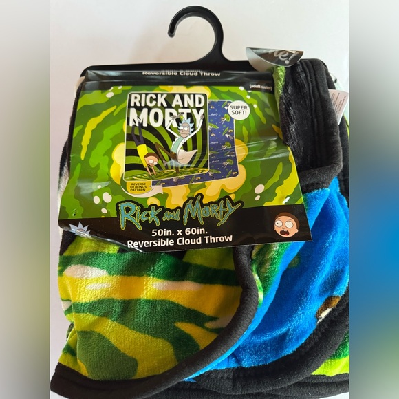 Rick & Morty brand new throw blanket. Dimensions pictured. - Picture 2 of 3